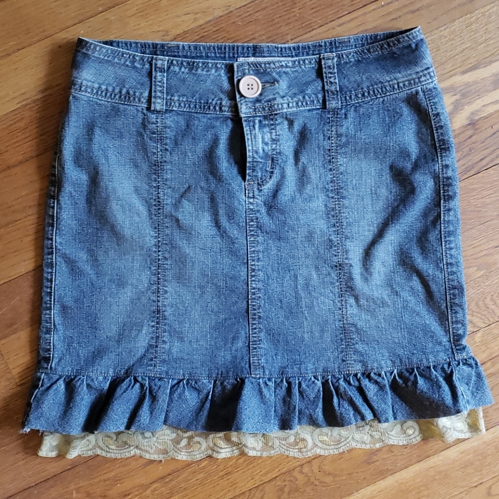 Z. Cavaricci lace denim mini